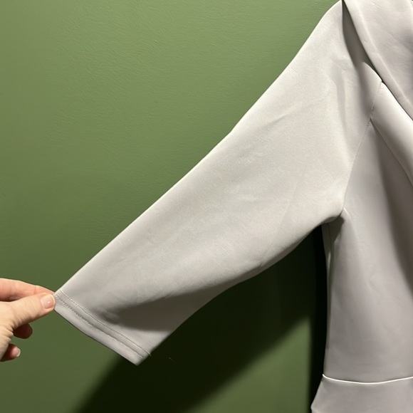 SALE! NWT Gray large dress midi length rolled neck back zipper by Tendency - Picture 4 of 16